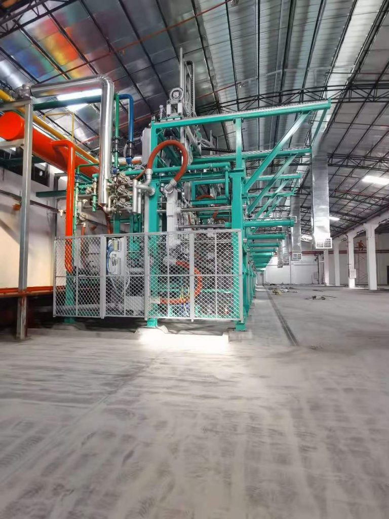 EPS production workshop with unpoured floor